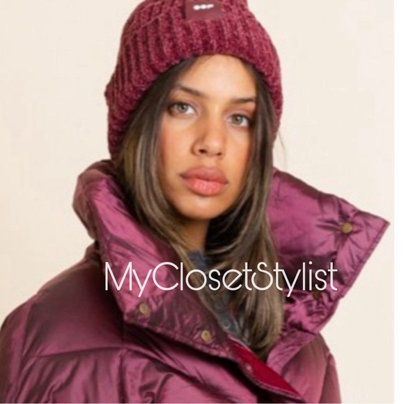 NWT Anthropologie OOF Metallic Quilted Puffer Coat Jacket NEW $400 S Purple RARE - Picture 6 of 8